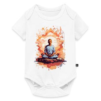 Meditation exercise - Baby Premium short-sleeve bodysuit - white - Front