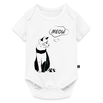 Cute Cat Meow - Baby Premium short-sleeve bodysuit - white - Front