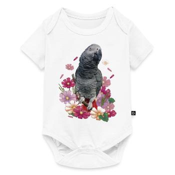 Le perroquet gris - Body à manches courtes Premium Bébé - blanc - Devant