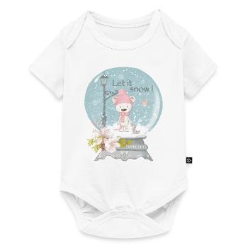 Let It Snow - Baby Premium Kurzarmbody - Weiß - Vorne