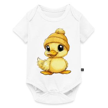 canard mignon mignon bébé enfants animal caneton dessin animé - Body à manches courtes Premium Bébé - blanc - Devant