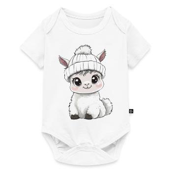 Llama Cute Cute Baby Kids Animal Alpaca Cartoon - Baby Premium short-sleeve bodysuit - white - Front