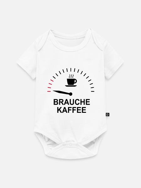 Kaffee - Baby Premium Kurzarmbody - Weiß
