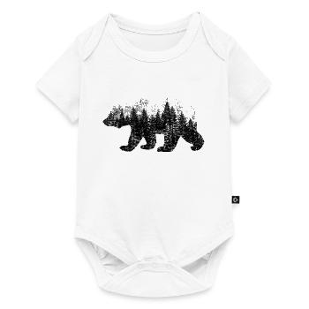 Bear (Wood, used) - Baby Premium short-sleeve bodysuit - white - Front