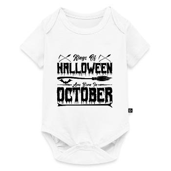 les roi d’Halloween sont nés en octobre0 - Body à manches courtes Premium Bébé - blanc - Devant