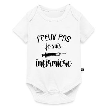 Ich kann nicht, ich bin Krankenschwester - Baby Premium Kurzarmbody - Weiß - Vorne