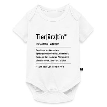 Tierärztin Definition - Baby Premium Kurzarmbody - Weiß - Vorne