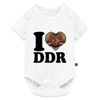 I Love DDR - Herz - Ostalgie - Baby Premium Kurzarmbody - Weiß - Vorne