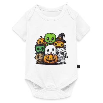 Bande dessinée Halloween Party Trick Or Treat - Body à manches courtes Premium Bébé - blanc - Devant
