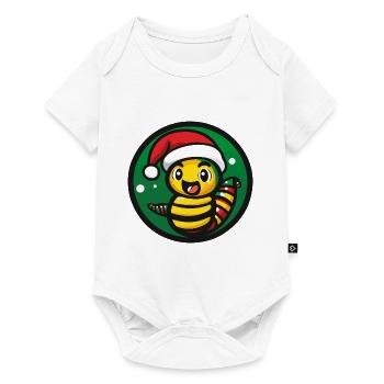 Ver de Noël Animal - Body à manches courtes Premium Bébé - blanc - Devant