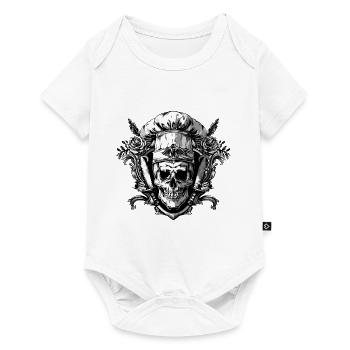 Koch Skull Skeleton Chef Crest - Baby Premium short-sleeve bodysuit - white - Front