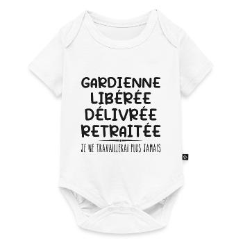 Babysitter celebrates her retirement with humor gift - Baby Premium short-sleeve bodysuit - white - Front