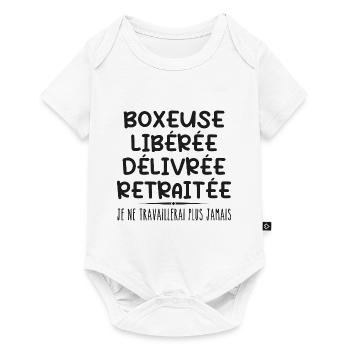Boxer celebrates retirement with humor gift - Baby Premium short-sleeve bodysuit - white - Front