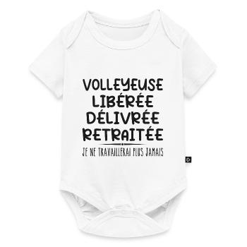 Volleyball player celebrates her retirement with humor gift - Baby Premium short-sleeve bodysuit - white - Front
