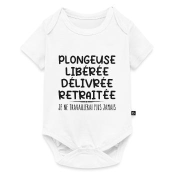 Plongeuse célèbre sa retraite avec humour cadeau - Body à manches courtes Premium Bébé - blanc - Devant
