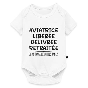Aviator feiert Ruhestand mit humorvollem Geschenk - Baby Premium Kurzarmbody - Weiß - Vorne