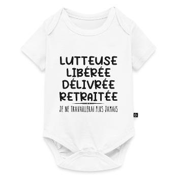 Wrestler celebrates retirement with humor gift - Baby Premium short-sleeve bodysuit - white - Front