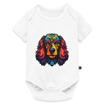 Poodle Dog Portrait - Baby Premium short-sleeve bodysuit - white - Front