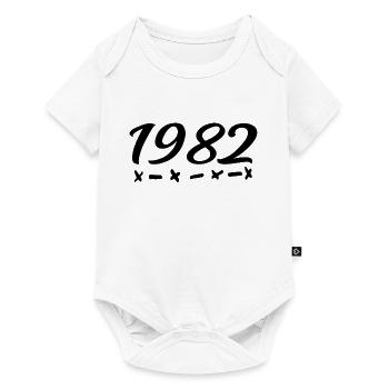 1982 Jahrgang - 43.Geburtstag 1982 Legende 1982 - Baby Premium Kurzarmbody - Weiß - Vorne