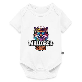 Mallorca 2025 Urlaub Fuchs - Baby Premium Kurzarmbody - Weiß - Vorne