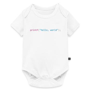 Hello, World - Baby Premium Kurzarmbody - Weiß - Vorne