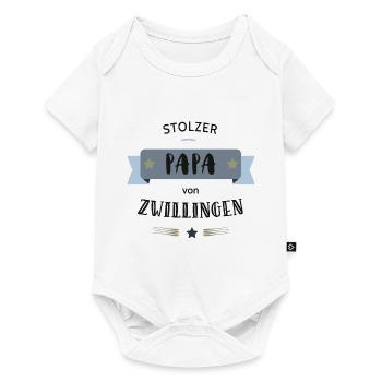 Proud daddy of twins father saying gift - Baby Premium short-sleeve bodysuit - white - Front
