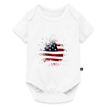 USA - Amérique - fan - Body à manches courtes Premium Bébé - blanc - Devant