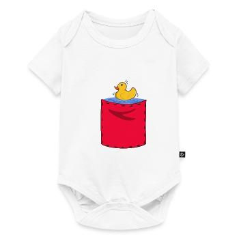 pocket series rubber duck pocket - Baby Premium short-sleeve bodysuit - white - Front