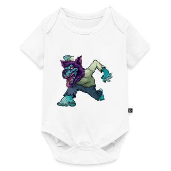 Wolf Zombie Werewolf Wild Creature Purple monster - Baby Premium short-sleeve bodysuit - white - Front