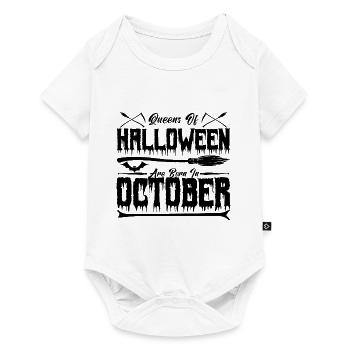 Halloween queens were born in October - Baby Premium short-sleeve bodysuit - white - Front