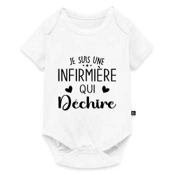 Ich bin eine Krankenschwester, die rockt - Baby Premium Kurzarmbody - Weiß - Vorne