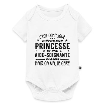 Princess and Caregiver - Baby Premium short-sleeve bodysuit - white - Front
