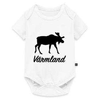 Värmland Orignal Suède Région Län Silhouette - Body à manches courtes Premium Bébé - blanc - Devant