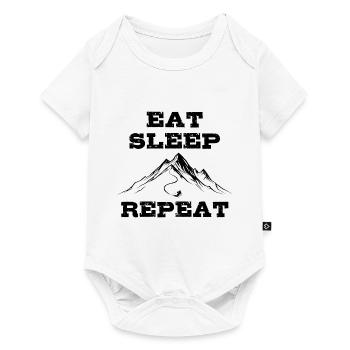 Eat Sleep Ski Repeat - Ski - Ski - Baby Premium short-sleeve bodysuit - white - Front