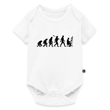 Evolution Organiste - Orgue - Musicien - Body à manches courtes Premium Bébé - blanc - Devant