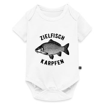 Zielfisch Karpfen - Fisch - Angler Geschenk - Baby Premium Kurzarmbody - Weiß - Vorne