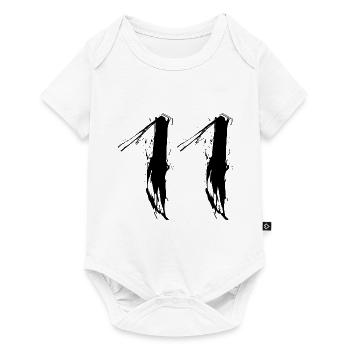 11 black number number elf illustration vectorielle - Body à manches courtes Premium Bébé - blanc - Devant