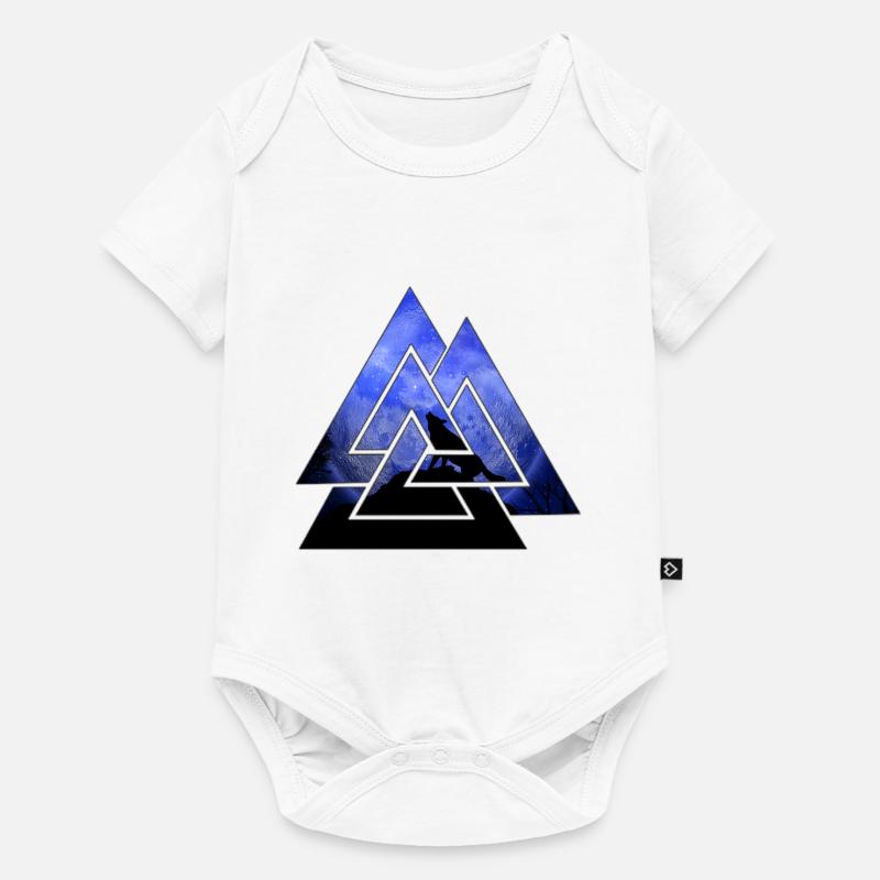 Wikinger - Baby Premium Kurzarmbody - Weiß