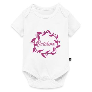 Cancer Du Sein Octobre Rose. - Body à manches courtes Premium Bébé - blanc - Devant