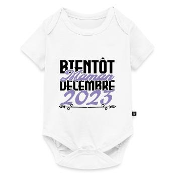 Annonce grossesse. bientôt Maman Décembre 2023.mom - Body à manches courtes Premium Bébé - blanc - Devant