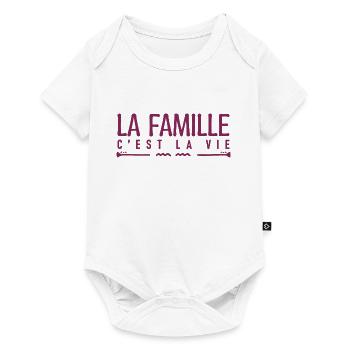 La famille c'est la vie. cadeau familiale. - Body à manches courtes Premium Bébé - blanc - Devant