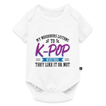 Citation K-pop amusante Musique sud-coréenne - Body à manches courtes Premium Bébé - blanc - Devant