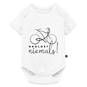 Radlos? Niemals! - Fahrrad Spruch - Baby Premium Kurzarmbody - Weiß - Vorne