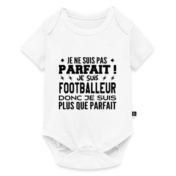 Un Footballeur plus que parfaite, métier de rêve - Body à manches courtes Premium Bébé - blanc - Devant