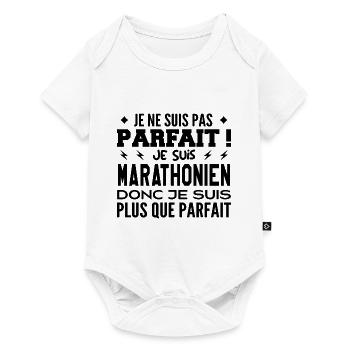 A more than perfect marathon runner, a dream job - Baby Premium short-sleeve bodysuit - white - Front