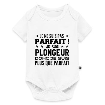 A more than perfect diver, a dream job - Baby Premium short-sleeve bodysuit - white - Front