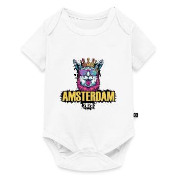Amsterdam 2025 Vacances de fête de l’alpaga - Body à manches courtes Premium Bébé - blanc - Devant