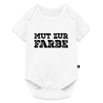 Travail d’humour noir avec courage de colorier - Body à manches courtes Premium Bébé - blanc - Devant