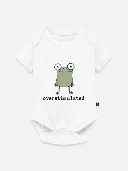 Overstimulated Frog - Geschenkidee - Geschenk - Baby Premium Kurzarmbody - Weiß
