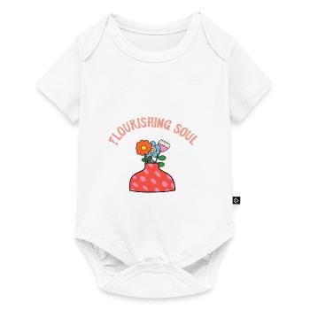 Colorful Bouquet in Vase - Flourishing Soul - Baby Premium short-sleeve bodysuit - white - Front